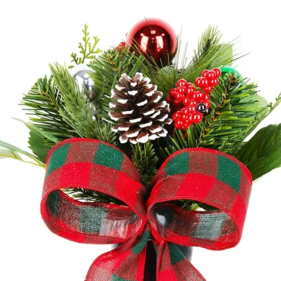 Red & Green Ornament & Pinecone Remembrance Cone by Ashland&reg; {3}