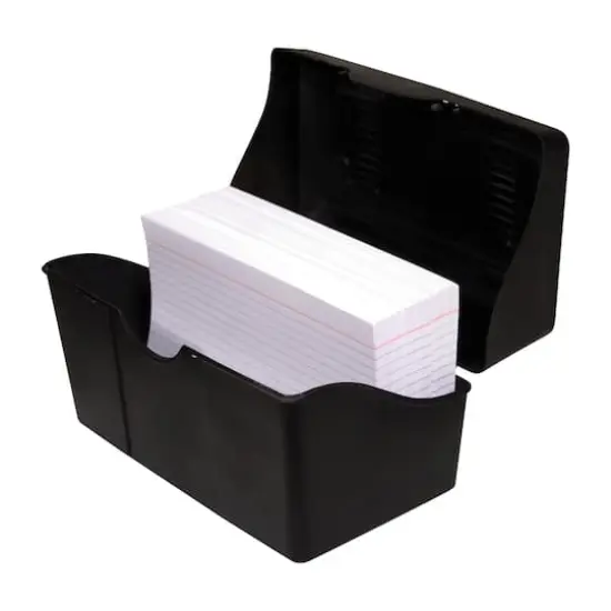 Innovative Storage Designs Black Index Card Holder {1}