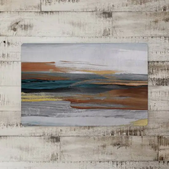 18" x 27" Navy & Rust Floor Mat {3}