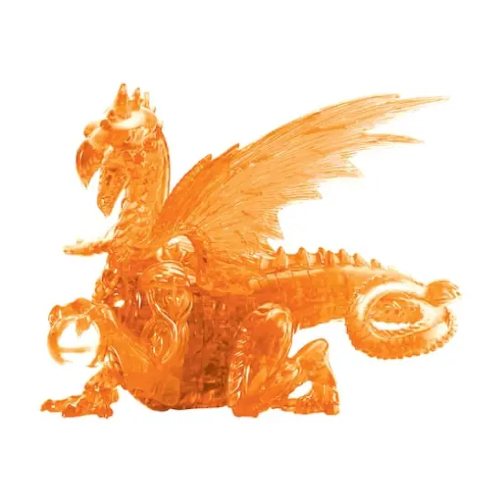 3D Crystal Puzzle - Dragon (Orange): 56 Pcs {1}
