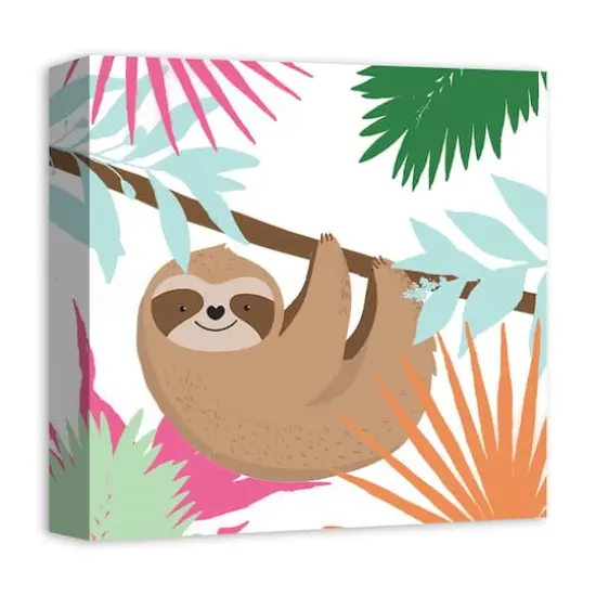 Lazy Sloth Canvas Wall Art {3}