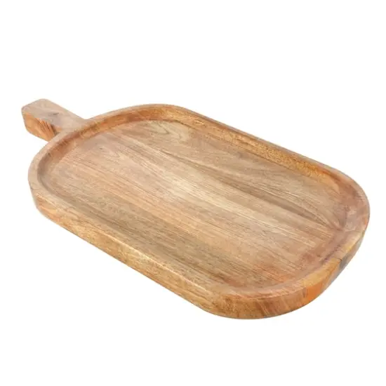19.5" Natural Mango Wood Tray with Handle by Ashland&reg; {1}