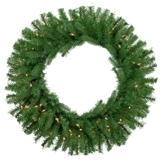 30" Pre-Lit Christmas Artificial Sierra Noble Fir Wreath {1}
