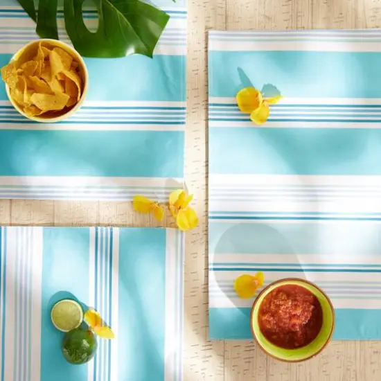 Beach House Stripe Print OutdoorPlacemat (Set of 6) {4}