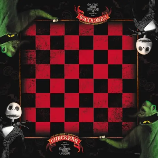 USAopoly&trade; Disney&reg; Tim Burton The Nightmare Before Christmas Checkers {8}
