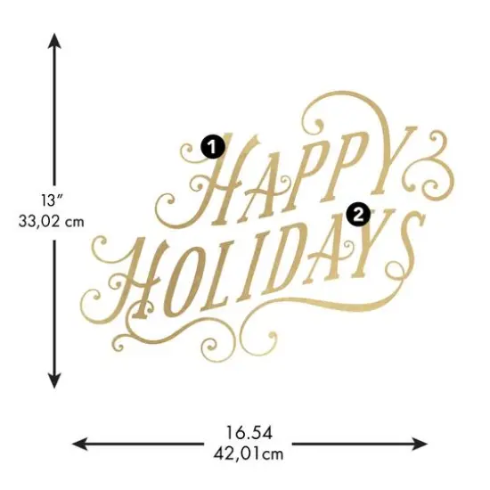 RoomMates Happy Holidays Peel & Stick Wall Decals with Metallic Ink {6}