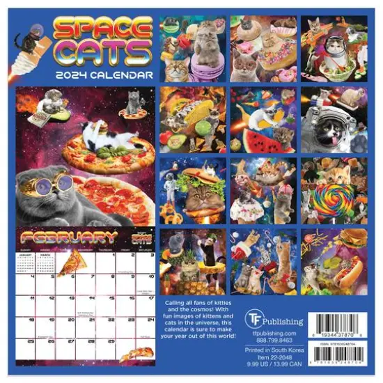 TF Publishing 2024 Space Cats Mini Calendar {3}