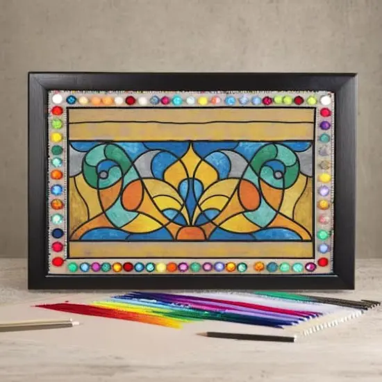 Diamond Dotz&reg; Intermediate Stained Glass Study Diamond Facet Art Kit {1}