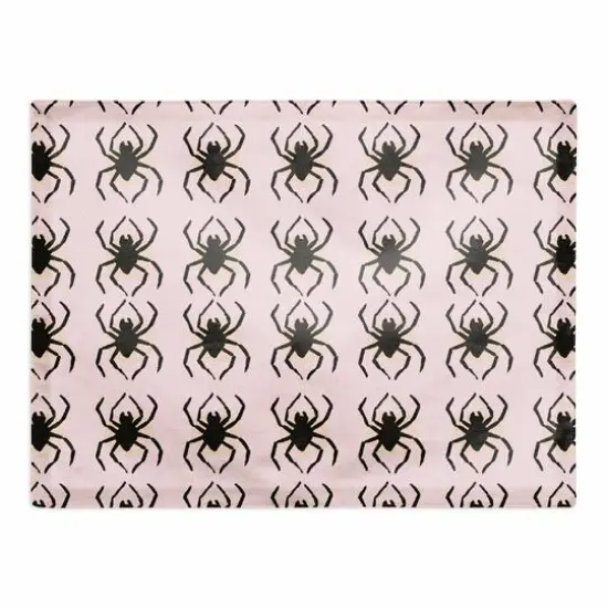 Pink Spider Polyester Twill Placemat {1}