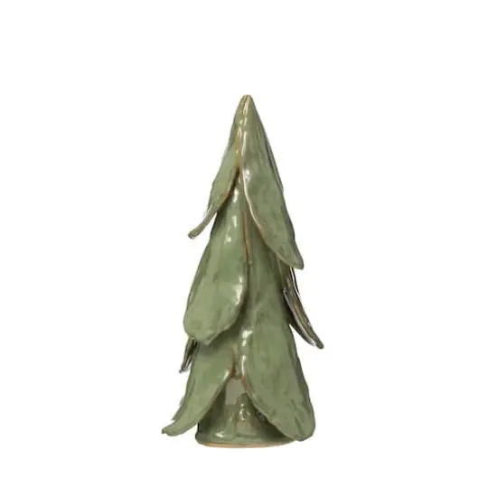Hello Honey® 11" Mint Reactive Glaze Finish Handmade Stoneware Tree {1}