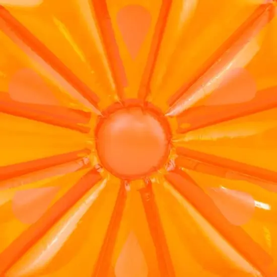 61.5" Inflatable Orange Fruit Slice Swimming Pool Lounger Raft {4}