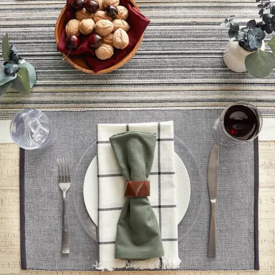 DII&reg; Eco-Friendly Fine Ribbed Placemats, 6ct. Mineral {7}