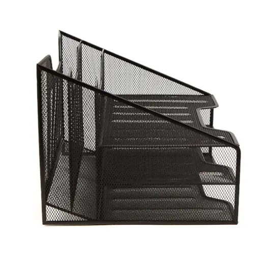 Mind Reader 5-Compartment Desk Organizer Black {8}