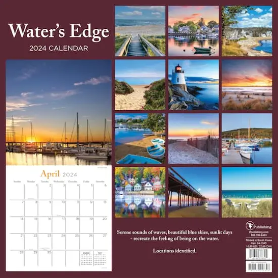 TF Publishing 2024 Water's Edge Wall Calendar {3}