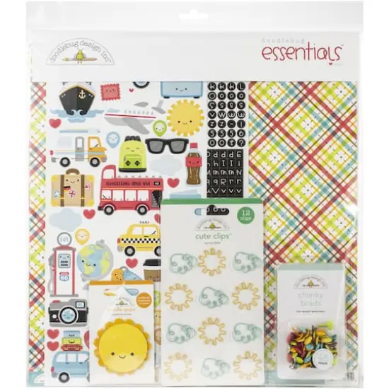 Doodlebug Essentials Page I Heart Travel Kit 12" x 12" {1}
