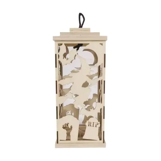 10" DIY LED Witch Wood Lantern D&eacute;cor by Make Market&reg; {5}