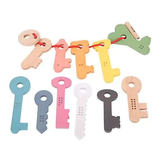 TickiT&reg; Rainbow Wooden Keys Play Set {5}