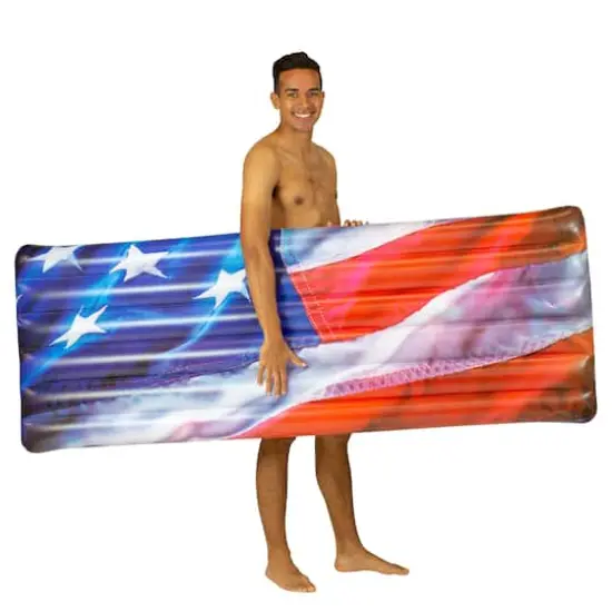PoolCandy Stars & Stripes Deluxe Pool Raft {1}