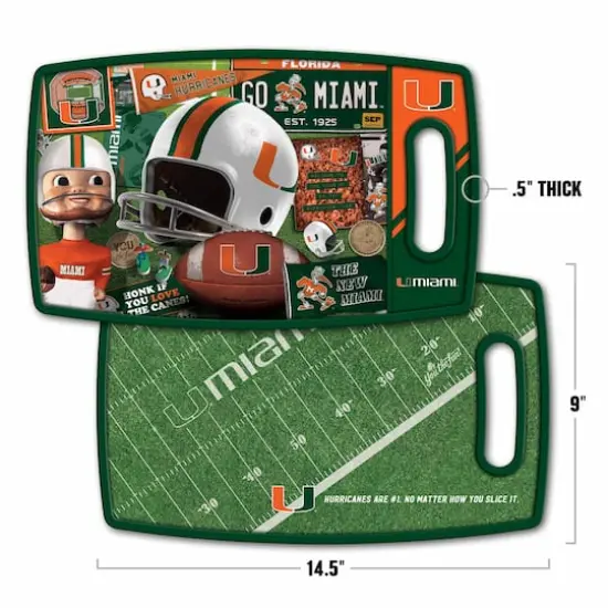 College Retro Series Cutting BoardMiami Hurricanes {3}