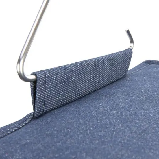 Household Essentials 48" Denim Cotton Blend & Plastic Hanging 10 Shelf Closet Organizer {7}