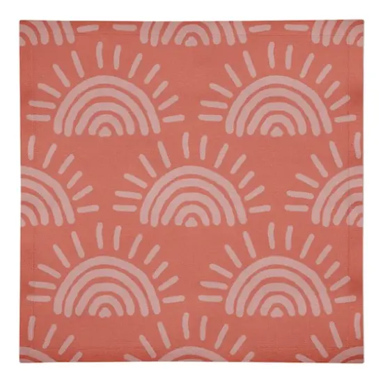 Sun Print Cotton Twill Napkin Pink {1}