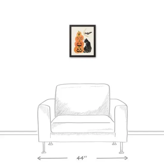 Halloween Still Life Black Framed Canvas Wall Art {5}
