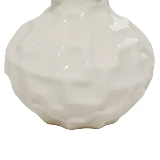 White Stoneware Modern Vase Set {9}