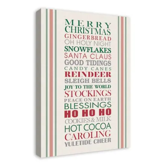 Holiday Words Canvas Wall Art {3}