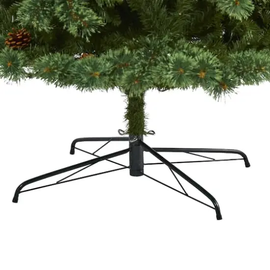 9ft. Pre-Lit White Mountain Pine & Pinecones Artificial Christmas Tree with Clear LED Lights {5}