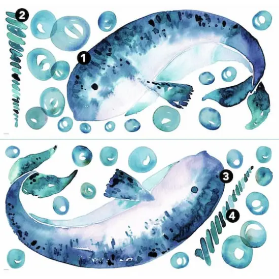 RoomMates Catcoq Narwhal Peel & Stick Giant Wall Decals {5}