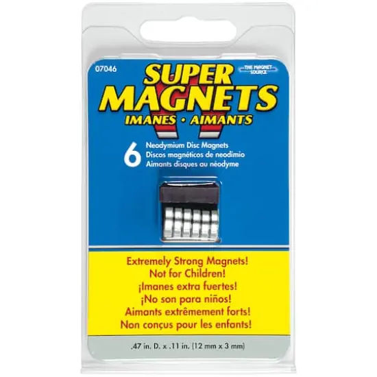 The Magnet SourceSuper Neodymium Disc Magnets, 6ct. {1}