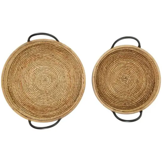 Matte Black Bohemian Nesting Tray Set {5}