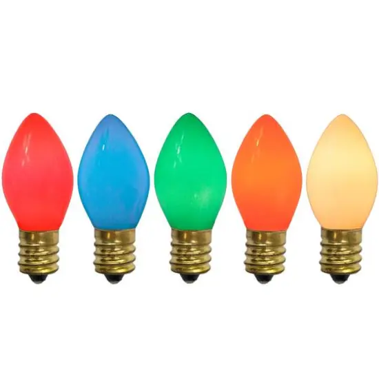 Multicolor Opaque C7 Incandescent Replacement Bulbs, 25ct. {5}