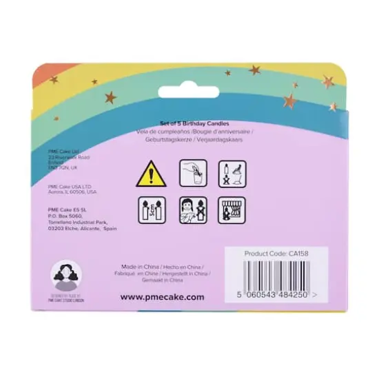PME Party&reg; Rainbow Birthday Candle Set {5}