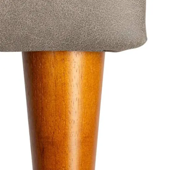 Hello Honey&reg; Atley Ash Gray Vegan Leather Upholstered Storage Bench {7}