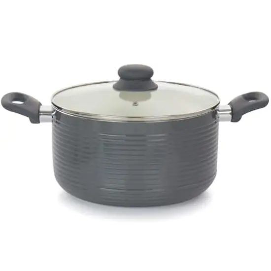 Oster Ridge Valley 8-Piece Gray Aluminum Nonstick Cookware Set {3}