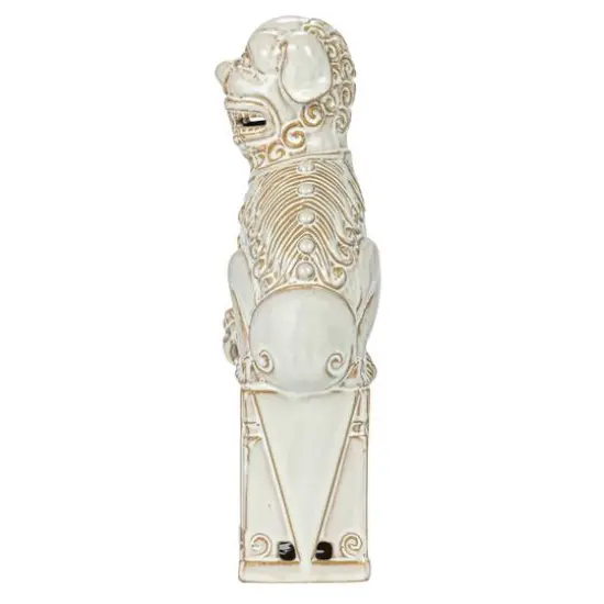 Hello Honey&reg; 13.25" Vintage Reproduction Stoneware Guardian Lions Bookends Set {7}