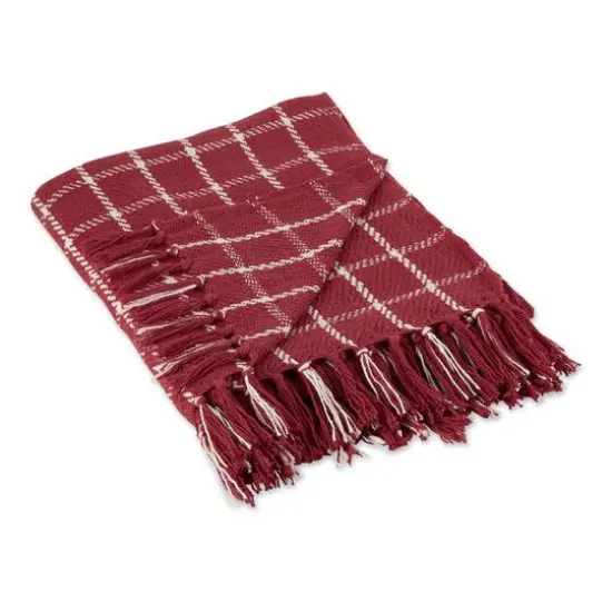 DII&reg; Checked Plaid Throw Vintage Linen {2}