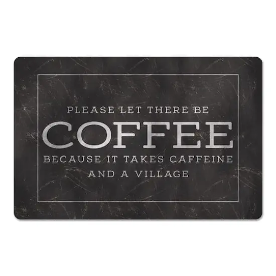 18" x 27" Coffee Caffeine Village Floor Mat {1}