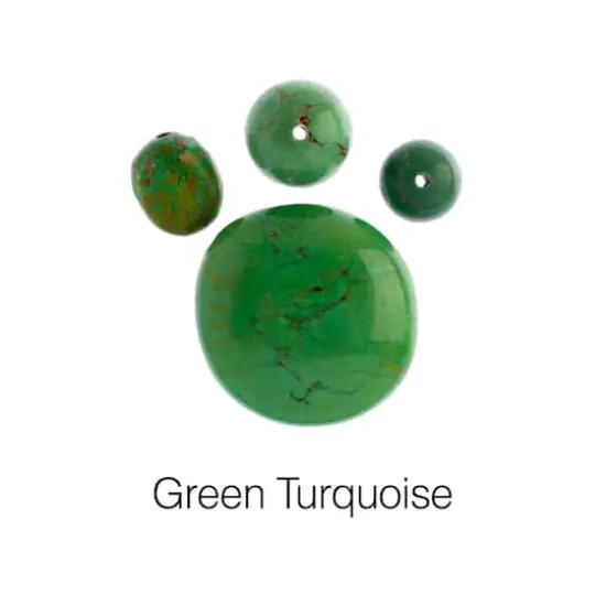 John Bead Earth's Jewels Natural Stone Bead Assortment, 100g Dyed Green Turquoise {4}