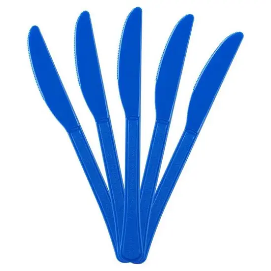 JAM Paper Premium Utensils Plastic Knives Party Pack, 48ct. Bright Blue {3}