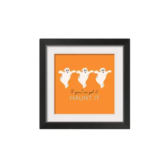 Haunt It Black Framed Print Wall Art {1}