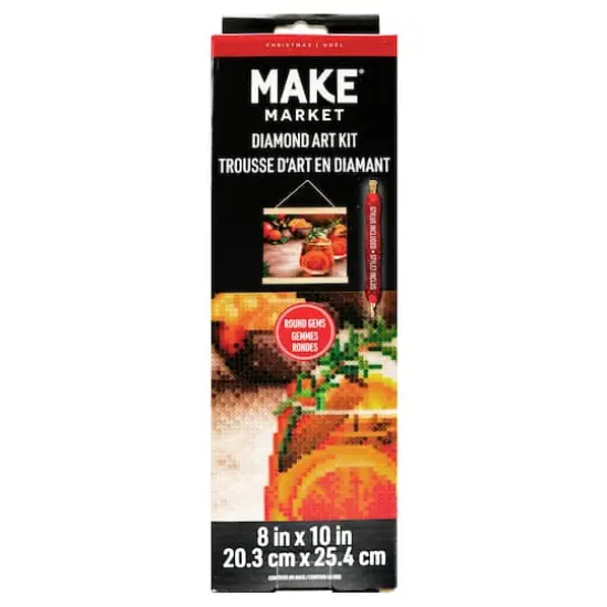 8" x 10" Cocktails Diamond Art Kit with Frame by Make Market&reg; {1}