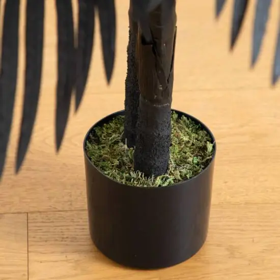 4ft. Artificial Halloween Black Golden Cane Tree {6}