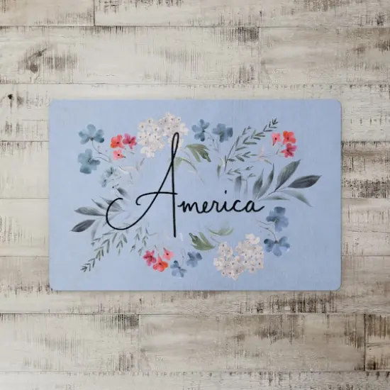 Floral America Floor Mat {3}