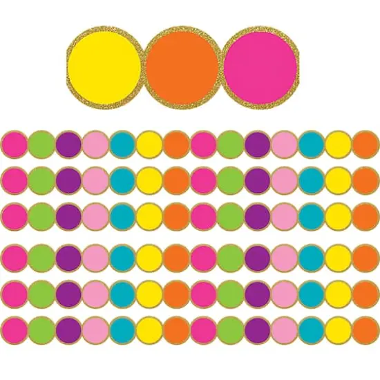 Teacher Created Resources Die-Cut Confetti Circles Border Trim, 210ft. {1}
