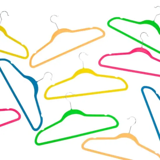 Simplify Slim Velvet Suit Hangers, 25ct. Neon {6}
