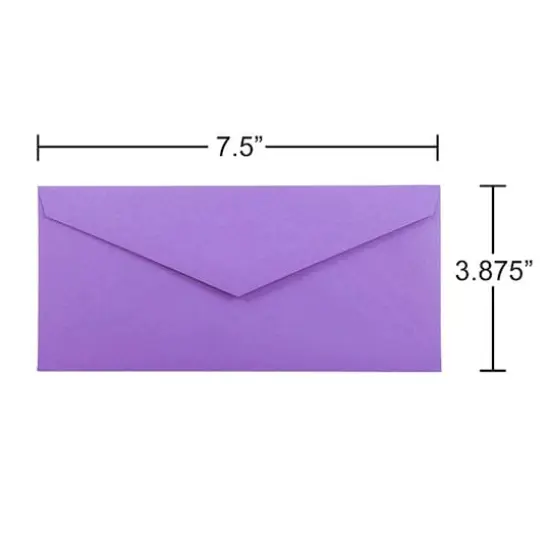 JAM Paper 3.875" x 7.5" Brite Hue Monarch Envelopes, 50ct. Violet {6}