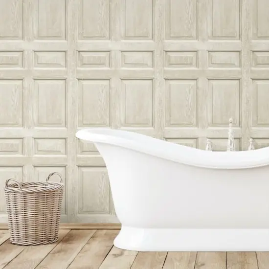 Roommates Beveled Wood Paneling Peel & Stick Wallpaper Brown {5}