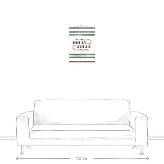 Holly Jolly Candy 16x20 Teak Hanging Canvas {4}